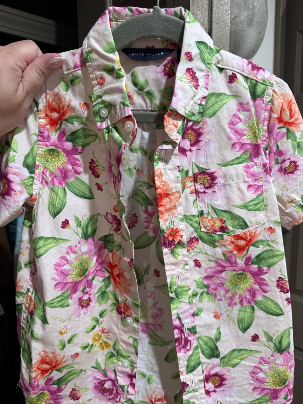 Janie and Jack Floral Button-Up Shirt for Kids
